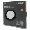 Felületre szerelhető mennyezeti LED panel lámpa 24W 2640lm 4000K semleges fehér 120° kerek fekete Downlight Ecolight
