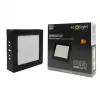 Felületre szerelhető mennyezeti LED panel lámpa 6W 660lm 4000K semleges fehér 120° négyzet alakú fekete Downlight Ecolight
