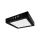 Felületre szerelhető mennyezeti LED panel lámpa 12W 1200lm 4000K semleges fehér 120° négyzet alakú fekete Downlight Ecolight