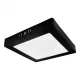 Felületre szerelhető mennyezeti LED panel lámpa 18W 1980lm 4000K semleges fehér 120° négyzet alakú fekete Downlight Ecolight