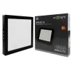 Felületre szerelhető mennyezeti LED panel lámpa 18W 1980lm 4000K semleges fehér 120° négyzet alakú fekete Downlight Ecolight