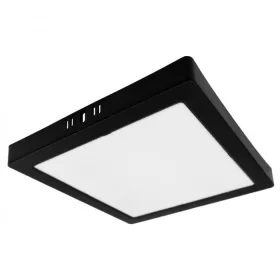   Felületre szerelhető mennyezeti LED panel lámpa 24W 2640lm 4000K semleges fehér 120° négyzet alakú fekete Downlight Ecolight