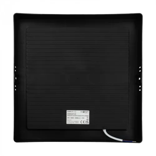 Felületre szerelhető mennyezeti LED panel lámpa 24W 2640lm 4000K semleges fehér 120° négyzet alakú fekete Downlight Ecolight