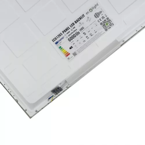 Süllyesztett mennyezeti LED panel lámpatest 50W 6000lm 4000K semleges fehér kazettás 60x60 cm Backlit Ecolight