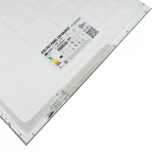 Süllyesztett mennyezeti LED panel lámpatest 40W 4800lm 6500K hideg fehér kazettás 60x60 cm Backlit Ecolight