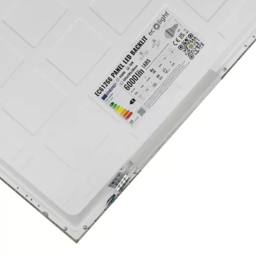 Süllyesztett mennyezeti LED panel lámpatest 50W 6000lm 6500K hideg fehér kazettás 60x60 cm Backlit Ecolight