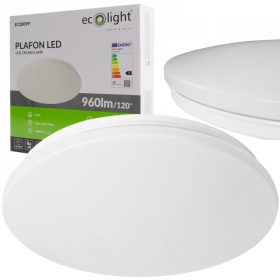   LED mennyezeti lámpa 12W 960lm 4000K semleges IP44 fürdőszobai Ecolight
