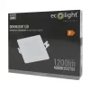 Süllyesztett mennyezeti LED panel lámpatest 12W 1200lm 4000K semleges fehér 120° négyzet alakú fehér Downlight Ecolight