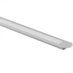   Alumínium profil LED szalagokhoz, eloxált, süllyesztett, 2 m, opál lámpabúrával és Ecolight végsapkákkal