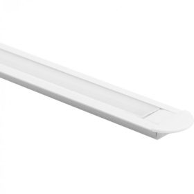   Alumínium profil LED szalagokhoz, fehér, süllyesztett, 2 m, matt lámpabúrával és Ecolight végsapkákkal