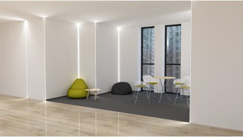 Süllyesztett alumínium LED profil kartonhoz/gipszkartonhoz 2m matt ernyővel és Ecolight végzárókkal