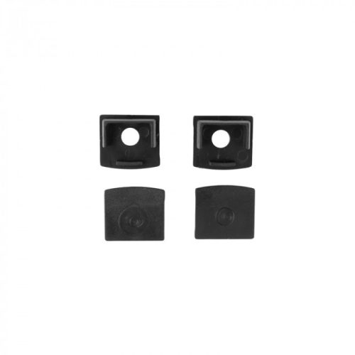 LED alumínium profil gipszkartonokhoz REGIPS süllyesztett, süllyesztett, fekete, 2m, fekete borítással LED szalagokhoz + végzárókkal GP Ecolight sorozat