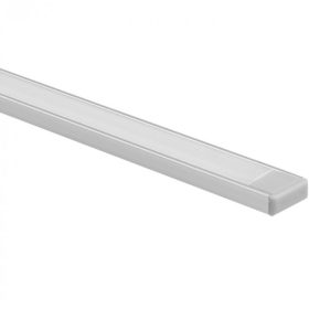   Alumínium profil LED szalagokhoz, eloxált, süllyesztett/felületre szerelhető, 2 m, matt lámpabúrával és Ecolight végsapkákkal