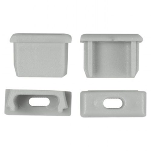 Alumínium profil LED szalagokhoz, eloxált, süllyesztett/felületre szerelhető, 2 m, opál lámpabúrával és Ecolight végsapkákkal