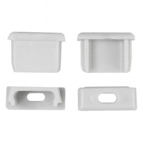 Alumínium profil LED szalagokhoz, fehér, süllyesztett/falra szerelhető, 2m, matt lámpabúrával és Ecolight végsapkákkal