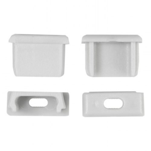 Alumínium profil LED szalagokhoz, fehér, süllyesztett/falra szerelhető, 2m, opál lámpabúrával és Ecolight végsapkákkal