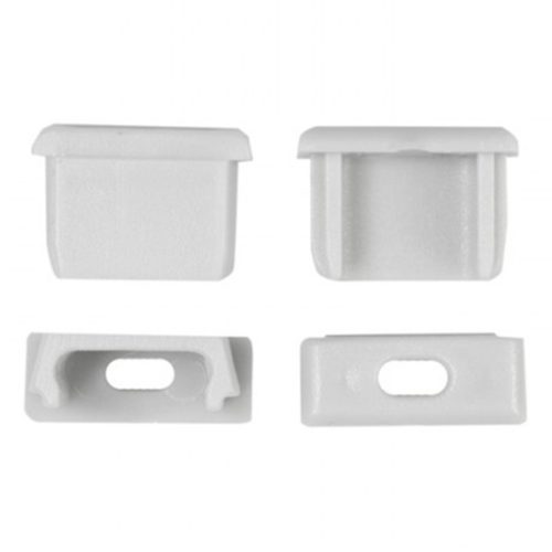 Alumínium profil LED szalagokhoz, fehér, süllyesztett/falra szerelhető, 2m, átlátszó lámpabúrával és Ecolight végsapkákkal