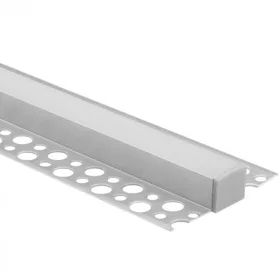   Felületre szerelhető alumínium profil LED-hez KARTON/GIPS kártyákhoz 2m Opal diffúzorral és Ecolight végzárókkal