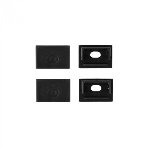 REGIPS alumínium LED profil gipszkartonhoz, csempe alá, fekete, 2m, fekete borítással LED szalagokhoz + végzárókkal, GN Ecolight sorozat