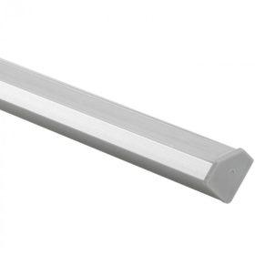   Alumínium profil LED Silver Corner 2m-hez fagyos lámpabúrával és Ecolight végsapkákkal