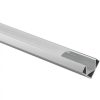 Alumínium profil LED Silver Corner 2m-hez fagyos lámpabúrával és Ecolight végsapkákkal
