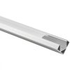 Alumínium profil 2m-es LED Silver Cornerhez, tejes lámpaernyővel és Ecolight végzárókkal