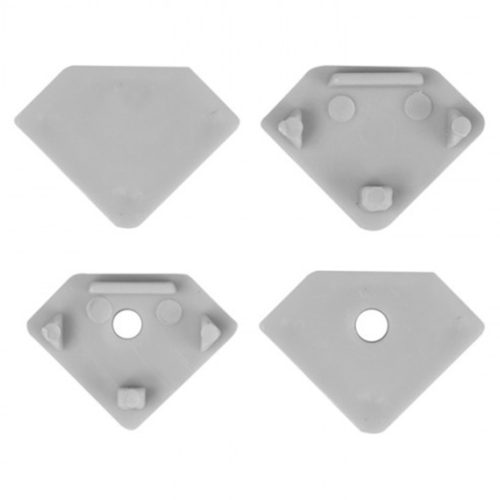 Alumínium profil 2m-es LED Silver Cornerhez, tejes lámpaernyővel és Ecolight végzárókkal