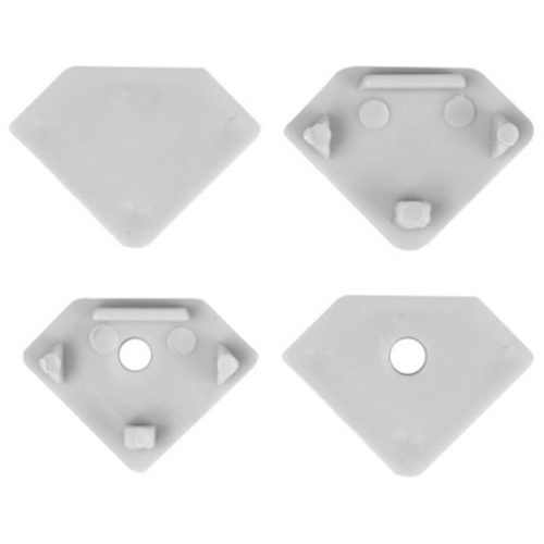 Alumínium profil LED White Corner 2m-hez fagyos lámpabúrával és Ecolight végsapkákkal