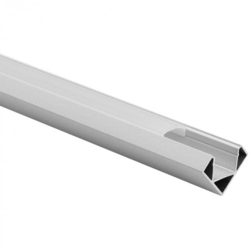 Alumínium profil 2m-es LED White Cornerhez, tejes lámpaernyővel és Ecolight végzárókkal
