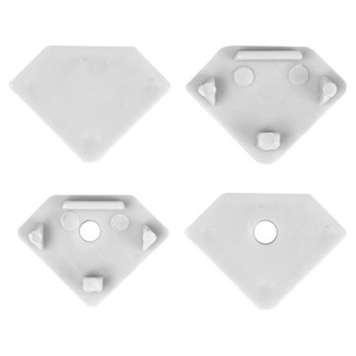 Alumínium profil 2m-es LED White Cornerhez, tejes lámpaernyővel és Ecolight végzárókkal