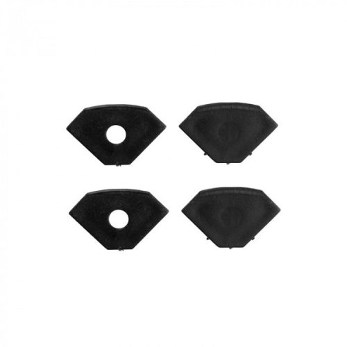 Sarokba szerelhető, fekete LED alumínium profil, 2 m, fekete borítással, LED szalagokhoz + végzárókkal, R Ecolight sorozat