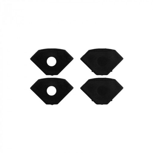 Sarokba szerelhető alumínium LED profil, fekete, 2 m, átlátszó borítással, LED szalagokhoz + végzárókkal, R sorozat, Ecolight