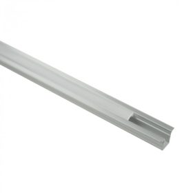   Süllyesztett eloxált alumínium LED profil 2m matt borítással LED szalagokhoz + végzárókkal PW Ecolight sorozat