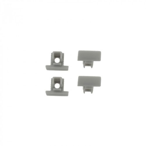 Süllyesztett eloxált alumínium LED profil 2m matt borítással LED szalagokhoz + végzárókkal PW Ecolight sorozat