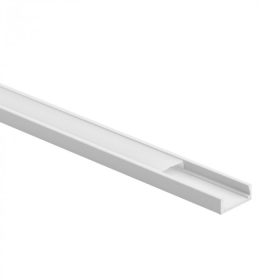   Felületre szerelhető fehér alumínium LED profil 1m matt borítással LED szalagokhoz + végzárókkal Ecolight N sorozat