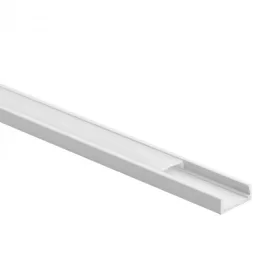   Felületre szerelhető fehér alumínium LED profil 1m matt borítással LED szalagokhoz + végzárókkal Ecolight N sorozat