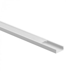   Felületre szerelhető fehér alumínium LED profil 1m matt borítással LED szalagokhoz + végzárókkal Ecolight N sorozat