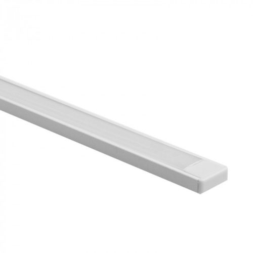 Felületre szerelhető fehér alumínium LED profil 1m matt borítással LED szalagokhoz + végzárókkal Ecolight N sorozat
