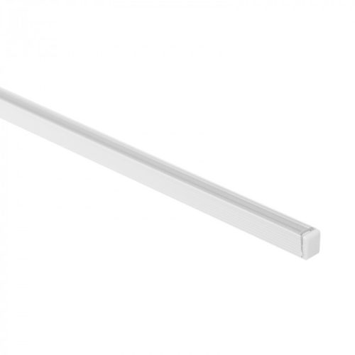 Felületre szerelhető fehér alumínium LED profil 1m átlátszó borítással LED szalagokhoz + végzárókkal NW Ecolight sorozat