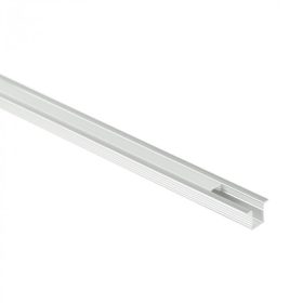   Süllyesztett eloxált alumínium LED profil 1m matt borítással LED szalagokhoz + végzárókkal PW Ecolight sorozat