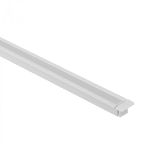 Süllyesztett alumínium LED profil fehér 1m matt borítással LED szalagokhoz + végzárókkal PW Ecolight sorozat
