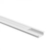 Süllyesztett alumínium LED profil fehér 1m matt borítással LED szalagokhoz + végzárókkal Ecolight P sorozat