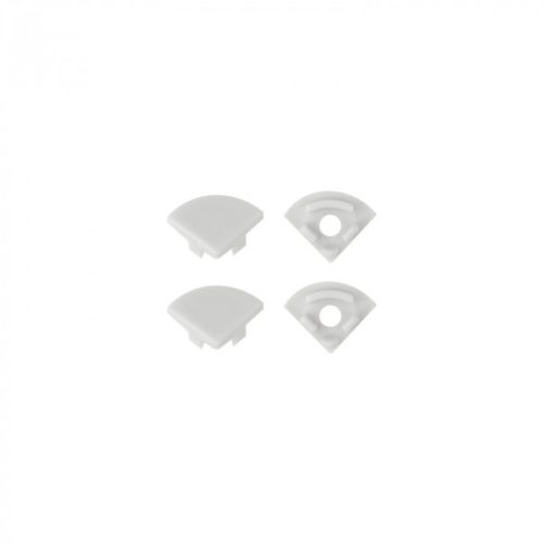 Sarokba szerelhető eloxált alumínium LED profil 2m matt borítással LED szalagokhoz + végzárókkal RW Ecolight sorozat