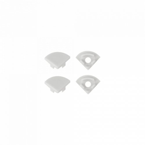 Sarokba szerelhető eloxált alumínium LED profil 2m matt borítással LED szalagokhoz + végzárókkal RW Ecolight sorozat