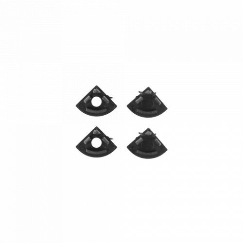 Sarokba szerelhető fekete LED alumínium profil 2m matt borítással LED szalagokhoz + végzárókkal RW Ecolight sorozat