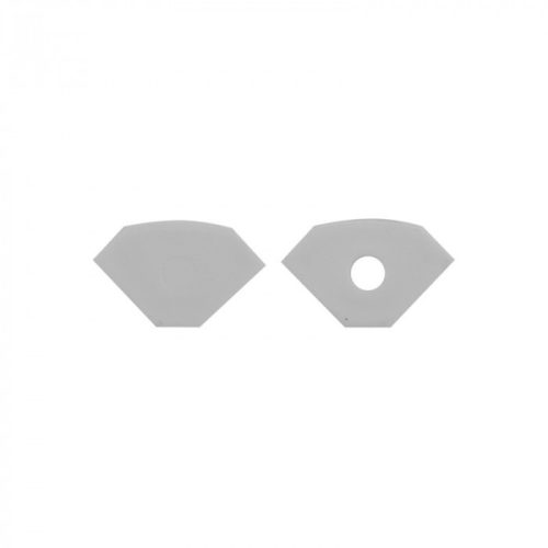 Sarokba szerelhető alumínium LED profil, fehér, 1 m, matt borítással, LED szalagokhoz + végzárókkal, R sorozat, Ecolight