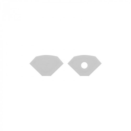 Sarokba szerelhető fehér LED alumínium profil 1m matt borítással LED szalagokhoz + végzárókkal R sorozat Ecolight