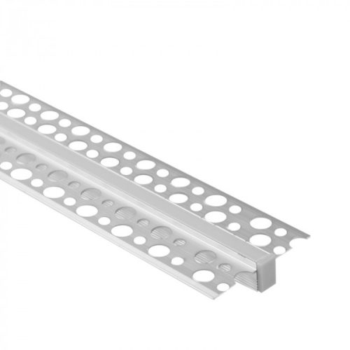 LED alumínium profil gipszkartonokhoz REGIPS süllyesztett, süllyesztett eloxált 2m tejszerű borítással LED szalagokhoz + végzárókkal GPW Ecolight sorozat