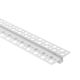   LED alumínium profil gipszkartonhoz REGIPS süllyesztett fehér 2m átlátszó borítással LED szalagokhoz + végzárókkal GPW Ecolight sorozat