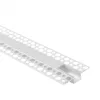 LED alumínium profil gipszkartonokhoz REGIPS süllyesztett, fehér, 1m matt borítással LED szalagokhoz + végzárókkal GP Ecolight sorozat